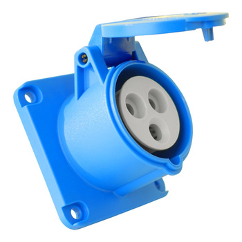 CEE Einbausteckdose gerade 230V 32A 3P 75x75 mm 3124-322-0975