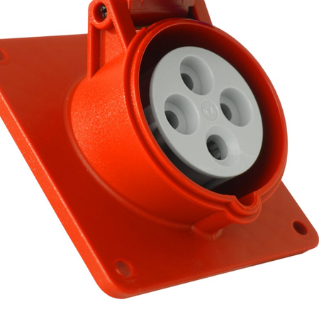 CEE Einbausteckdose schräg 400V 32A 4P 83x90 mm 3126-309-1600