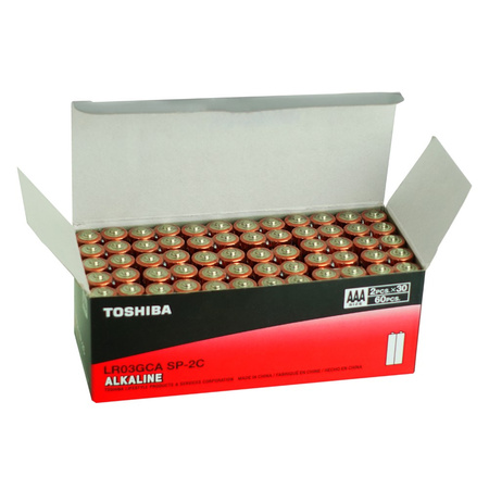 60 x alkaline Batterien AAA TOSHIBA Micro Batterie 1,5V R3 T00159944