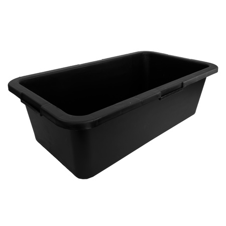 Mörtelkasten 40L Mörtelwanne Mörtelkübel pflanzkübel Mörteleimer Kübel Zementwanne Speiswanne widerstandsfähig aus PP/PE-Regranulat eckig schwarz DV-5626