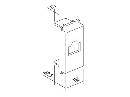 Adapter Internet Einsatz 1M 1Modul TEM Freenet TEM PD12 Einsatz 0683/1831/ KM35SB-U