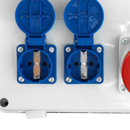 Baustromverteiler TD-S/FI 32A Leitungsschutzschalter 2x230V Stromverteiler Komplett Schuko Doktorvolt DV-6725-D