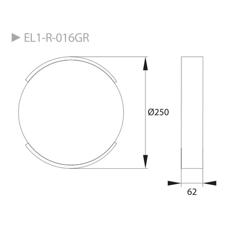 Fassadenlampe Wandleuchte Außen 16W 4000K IP65 Bemko C25-EL1-R-016GR-4K