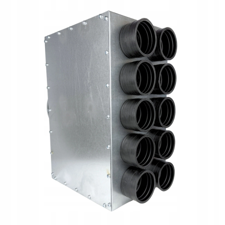 Lüftungsverteiler Verteilerkasten 10x75 Ø200 Wohnraumlüftung Luftverteiler E-KRT-10x75/200-OC