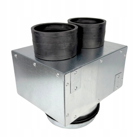 Lüftungsverteiler Verteilerkasten 2x75 Ø125 Wohnraumlüftung Luftverteiler E-KSR-2X75/P-125-OC-K