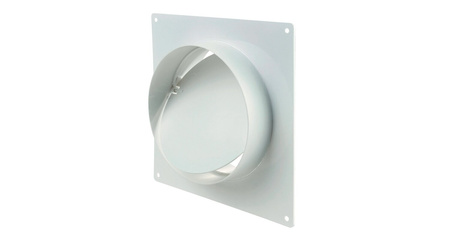 Wandflansch ø100mm mit Rückstauklappe AirRoxy 02-505