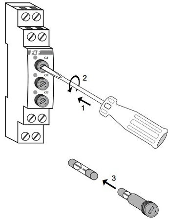 Sicherungsmodul 3-phasige Sicherungsautomaten Sicherungsschutz BZ-3 F&F 6257