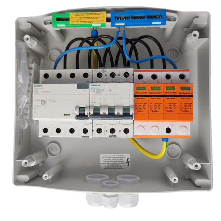 Doktorvolt Solar Anschlusskasten AC SIEMENS 3P B16A 25A 300mA Photovoltaik Überspannungsschutz T2 0744