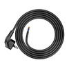 Anschlusskabel 1m mit Winkelstecker Uni-Schuko 250V 16A 3x1,5 mm² OMY PP-50 Schwarz W-97176