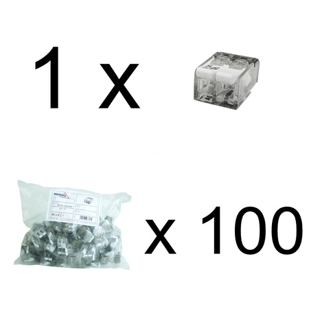 Dosenklemme 4 mm²x2 Verbindungsklemme Bemko 1 Stück 100 Stück 100-E03-P052-100