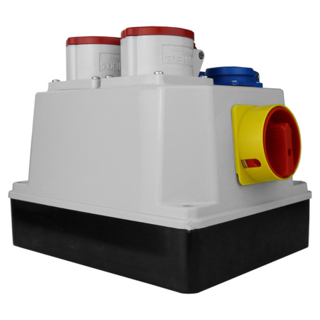 Stromverteiler BAU 2x16A 3x230V mit Trennschalter 0-1 32A Doktorvolt® DV-9771-D