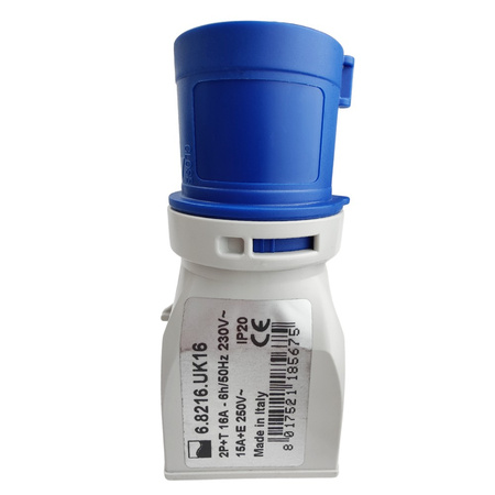 Marlanvil CEE Camping Adapter mit Stecker 16A auf 15A 250V Steckdose britischer Standard Stromadapter IP20 6.8216.UK16