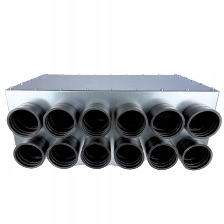 Lüftungsverteiler Verteilerkasten 12x75 Ø160 Wohnraumlüftung Luftverteiler E-KRT-12x75/160-OC