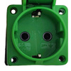Einbausteckdose 230V 16A IP54 Steckdose Anbausteckdose grün SCHUKO System TpE 3101-310-1100