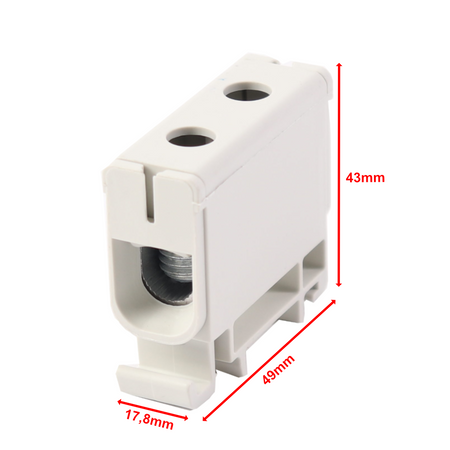 Hauptleitungsklemme Anschlussklemme ETB 50/1 Al/Cu Universalklemme elektroinstallation 2 Löcher Elektro Becov UK1050.21