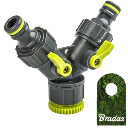 Y-Stück 3/4"- 1/2" mit 2 Ventilen LIME LINE BRADAS LE-02221K