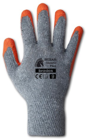 Gartenhandschuhe Schutzhandschuhe HUZAR CLASSIC PLUS Arbeitshandschuhe Latex Größe 9 BRADAS RWHCP9