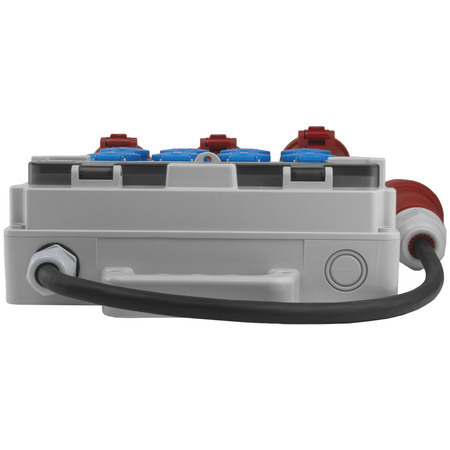 Baustromverteiler 2x16A 32A CEE 8x230V Stromverteiler Mobilverteiler mit Kabel Doktorvolt TR-S/FI DV-5022-D