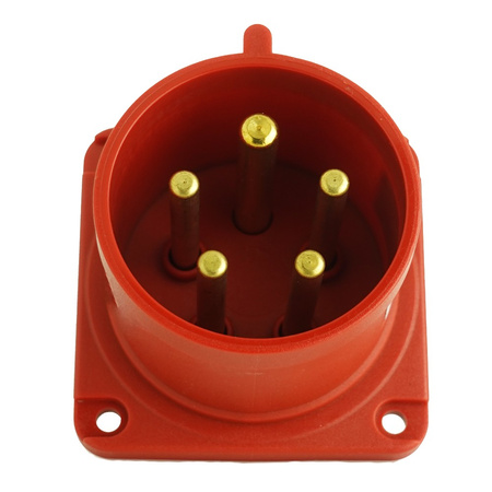 CEE Einbaustecker gerade 5P 16A 400V IP44 75x75 3105-320-1675