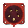 CEE Einbaustecker gerade 5P 32A 400V IP44 75x75 3107-320-1675