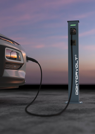 Ladesäule Ladestation für Elektrofahrzeuge EVSE 22 kW Typ 2 RFID DOKTORVOLT 8737