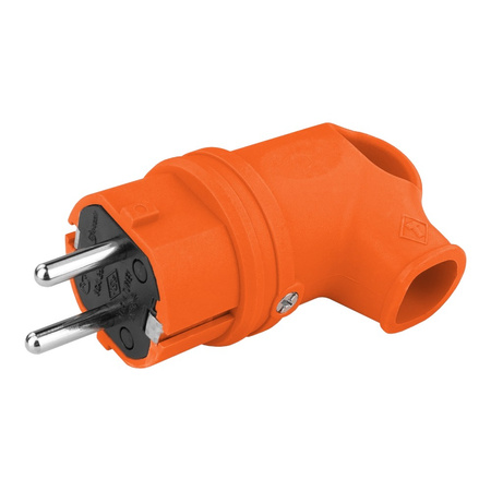 Gummistecker mit Griff 16A 230V Stecker orange 8956