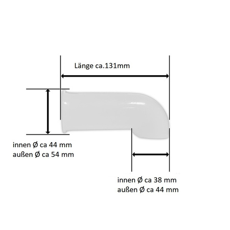 IBC Tank Auslaufstutzen Auslauftülle 140 mm Wassertank  Bradas 6331