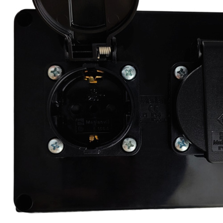 Wanddose 2x 230V Schuko IP54 Stromverteiler Wandverteiler Marlanvil 6.82105