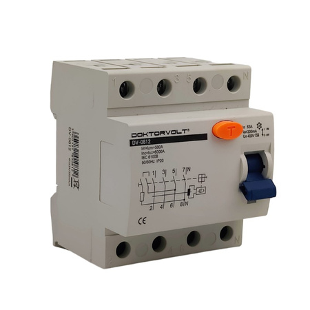 Doktorvolt Fehlerstromschutzschalter Typ A 300mA 63A 4P RCD DV-0812