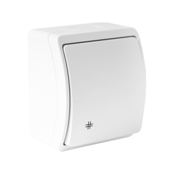 Wandschalter Kreuzschalter Wechselchalter weiß 154-01-DRV