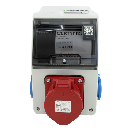 Wandverteiler XS-S 16A 2x230V IP44 Stromverteiler Komplett Verdrahtet Doktorvolt DV-5107-D