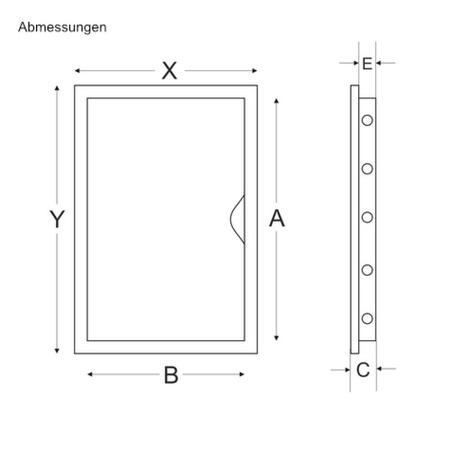 Revisionsklappe Revisionstür 30/40 Weiß 3649