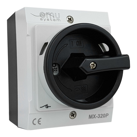 Hauptschalter 3x20A 4kW im Gehäuse grau IP65 XBS MX-320P