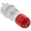 Zerlegbarer gerader Stecker WT-54 IP54 2P+E 16A 250V Uni-Schuko grau-rot W-98000