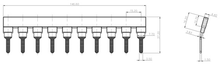 Einlegebrücke Steckbrücke Querverbinder EB 10-15 für PC35 Reihenklemmen DGN EB10-15-11-00A(H)