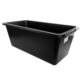 Mörtelkasten 60L Mörtelwanne Mörtelkübel pflanzkübel Mörteleimer Kübel Zementwanne Speiswanne widerstandsfähig aus PP/PE-Regranulat eckig schwarz DV-5619