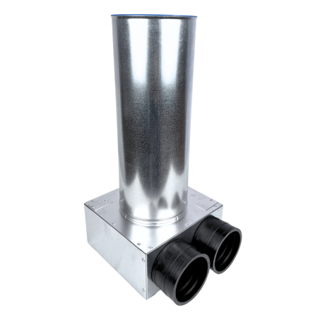 Lüftungsverteiler Verteilerkasten 2x75 Ø100 Wohnraumlüftung Luftverteiler E-KSR-2x75/100-OC