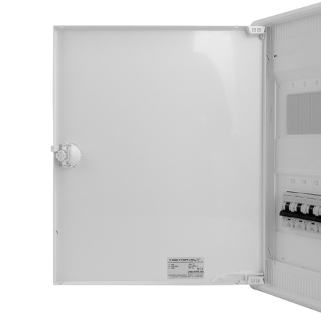 Sicherungskasten Aufputz Verteilerkasten 2-reihig 24 Module 8xMCB 1xRCCB VDE verdrahtet Verteilerschrank mit Sicherungen 370x305x96,5mm Hager Hohlwand Verteiler Abzweigklemmen Doktorvolt  DV-6319-NT