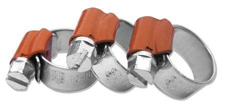 10Stk. Schlauchschellen FORCE ORANGE 11-18mm W1 Bradas DB11-18/9PB