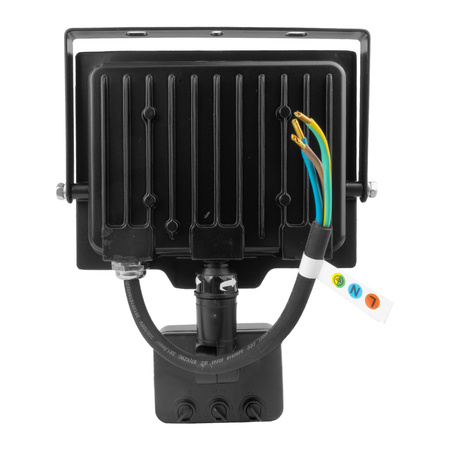 LED-Außenstrahler 30W mit Bewegungsmelder IP65 schwarz Außenwandstrahler 3000lm GT-GCR30W-64