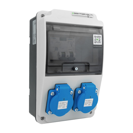 Baustromverteiler Wandverteiler Stromverteiler XS-S/FI 2x230V Siemens Schutz Komplett DV-5527-D