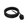 Anschlusskabel 5m IP44 mit geradem Stecker 250V 16A 2x1,5 mm² H07RN-F PP-40H Schwarz W-97201