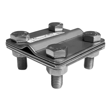 Erdungsverbinder Universalverbinder 4-Schraubig Blitzschutzgriff Uni-Erdungsklemme Edelstahl M8 14.1 NI