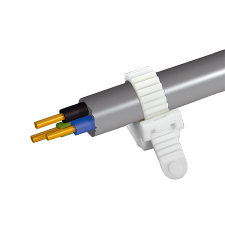 10 STK Kabelbinder UP50 weiß E-P 12.3