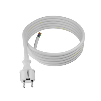 Anschlusskabel 4m IP44 mit geradem Stecker 250V 16A 3x2,5 mm² H05VV-F PP-40H Weiß W-98394