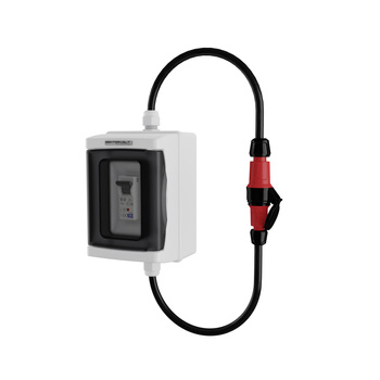 Adapter 230V Stecker auf 230V Kupplung mit Sicherung C16 1P Doktorvolt DV-2513-AZ-230V