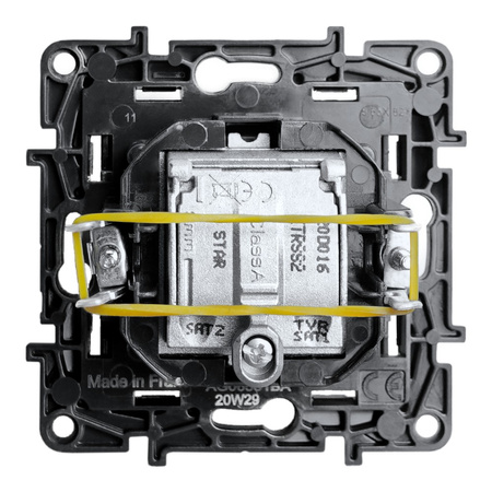 Steckdose TV-R-SAT-SAT schwarz 1,5 dB Niloe Step 863582