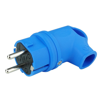 Gummistecker mit Griff 16A 230V Stecker blau 8918