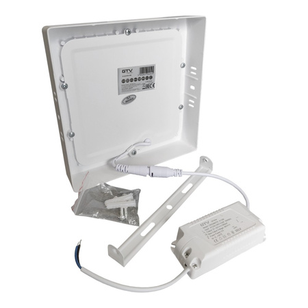 LED Panel 13W 1020lm 4000K neutral weiß Lampe Aufputz Trafo MATIS PLUS GTV LD-MAN13W-NBP