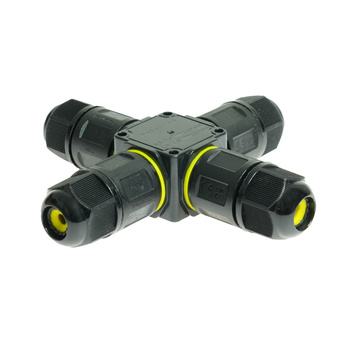 Hermetischer 4-fach Kabelverteiler RKH3-4SS IP68 3-polig schraubenlos W-00401